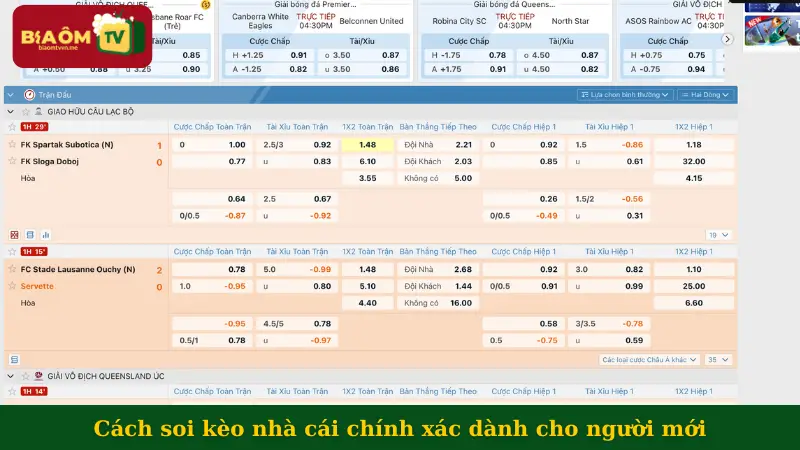 Cách soi kèo nhà cái chính xác dành cho người mới