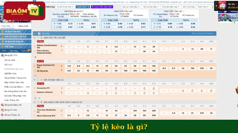Tỷ lệ kèo là gì?